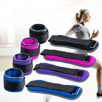 

0.5KG/1KG Leg Ankle Wrist Sand Adjustable Bag Weights Training Sandbag Wraps Strength Gym Running Fitness Equipment