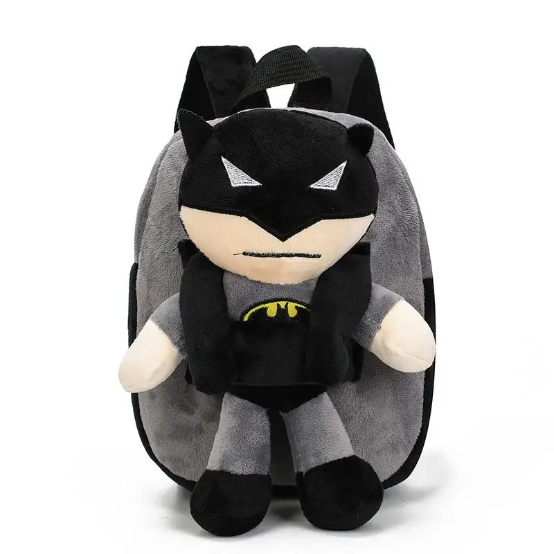 Мини Мстители Капитан Америка школьные сумки для мальчиков Бэтмен человек паук рюкзак Детская От 1 до 3 лет Детские плюшевые рюкзаки - Цвет: Batman