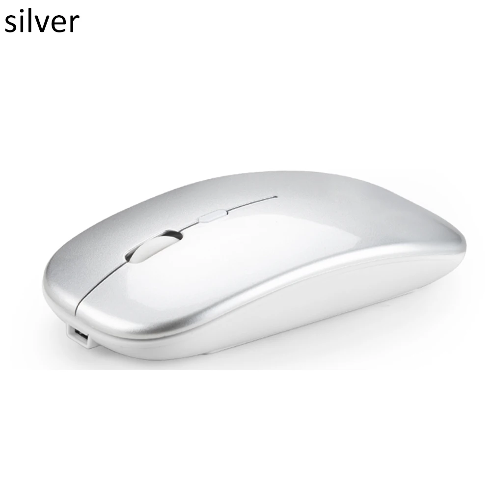 Серебристый X1 Wireless Mouse Bluetooth 5.0+ 2.4GHz Mouse Dual Mode Charging Mouse Mute Silent Notebook Game Wireless Mouse Portable Mouse - Цвет: Серебристый