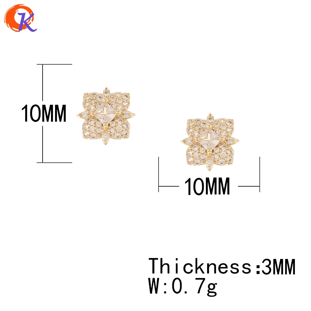 Cordial Design 40Pcs Jewelry Accessories/Hand Made/Cubic Zirconia Charms/Genuine Gold Plating/DIY Making/Fingernail Findings - cordial