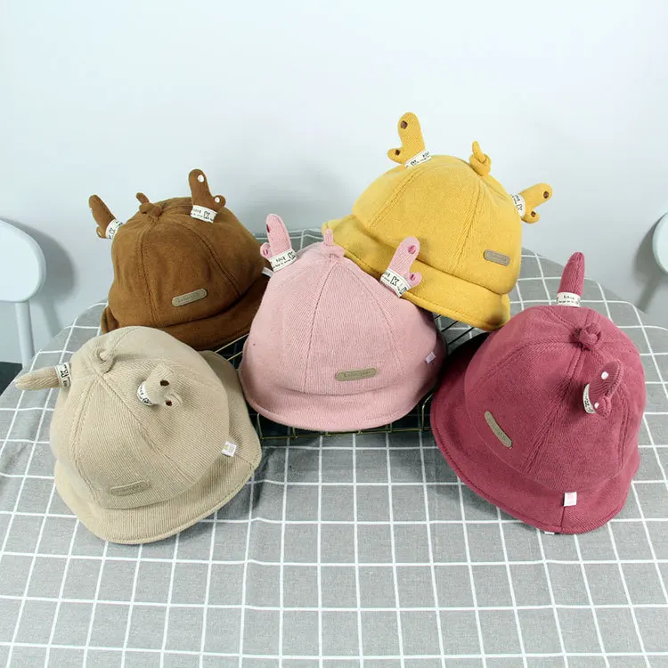 

CHILDREN'S Hat Spring And Autumn 1-3-Year-Old BOY'S Bucket Hat Baby Girls Cute Flexible Bucket Hat Kids Super Meng zao xing mao