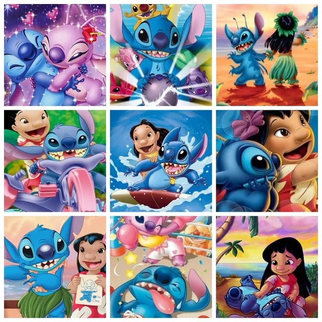 Diamond Painting Lilo Stitch Round  Diy Diamond Painting Lilo Stitch -  Diamond - Aliexpress