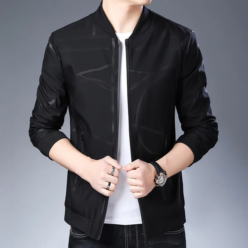 

2020 Spring And Autumn New Style Man Coat, Jacket Young And Middle-aged MEN'S WEAR,Korean-style Casual Stand Collar Jacket Tops,