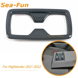 Support de tasse d'eau pour siège arrière de voiture Toyota Highlander 2020 2021, cadre de couverture de décoration, accessoires d'intérieur chromés 