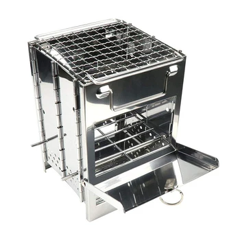 

Outdoor Fire Pit BBQ Firepit Brazier Garden Square Table Stove Patio Heater