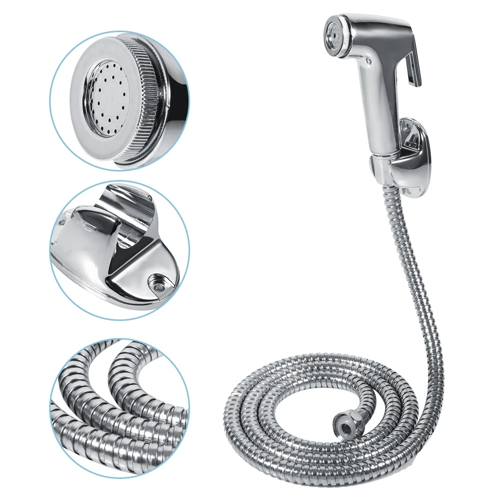 

1 Set Multi-functional ABS Bathroom Handheld Toilet Bidet Shower Sprayer Hose Holder Wall Bracket Set HFing
