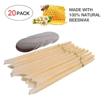 

20pcs Ear Candle Ear Wax Clean Removal Candles Hollow Blend Cones Care Healthy Beeswax Ear Nose Dust Cleaning Indiana Therapy