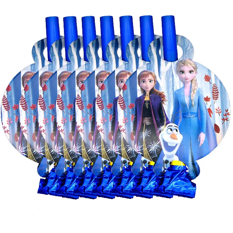 blowout 6pcs Новая Анна и Эльза Принцесса День Рождения украшения Дети одноразовые посуда День Рождения украшения принадлежности - Цвет: blowout 6pcs