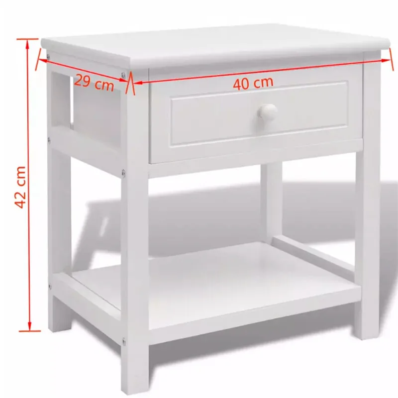 

White Bedside Table Night Stand Bedroom Side Cabinet Wood Coffee Table A Smooth Drawer Table As A Telephone Table Free Shipping