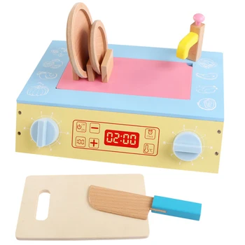 

5Pcs Children Pretend Play Simulation Wooden Kitchen Sink Tableware Toys Training Toy For Children Educational Toy Birthday Gift