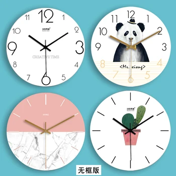

Nordic Large Wall Clock Living Roomclock Bedroom Modernl Home Clocks Orologi Da Parete Modern Silent Quartz Clock Decor 6LS012