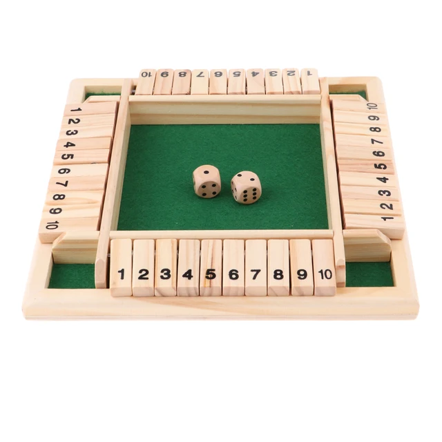 Jogo dos 'Quatro lados' - 10 números com caixa de jogo - tabuleiro de madeira de luxo 3