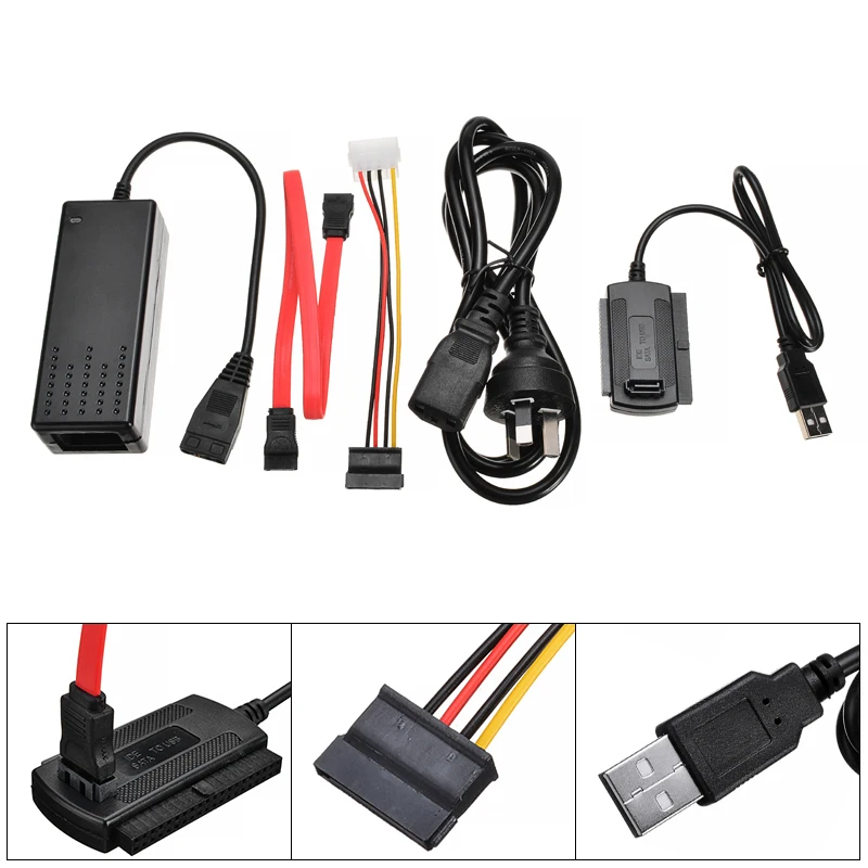 1SET USB To SATA/IDE Converting Cables External Adapter Transfer Cable Converter Kit For 2.5/ 3.5inch Laptop Desktop Accessories
