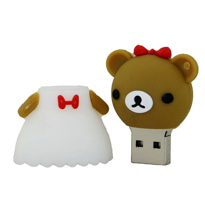 Мультфильм медведь свадьба жених USB 2,0 novios U диск флэш милый 32 Гб 128 16 64 32 8 256 ГБ Флешка карта памяти мальчик/девушка подарок