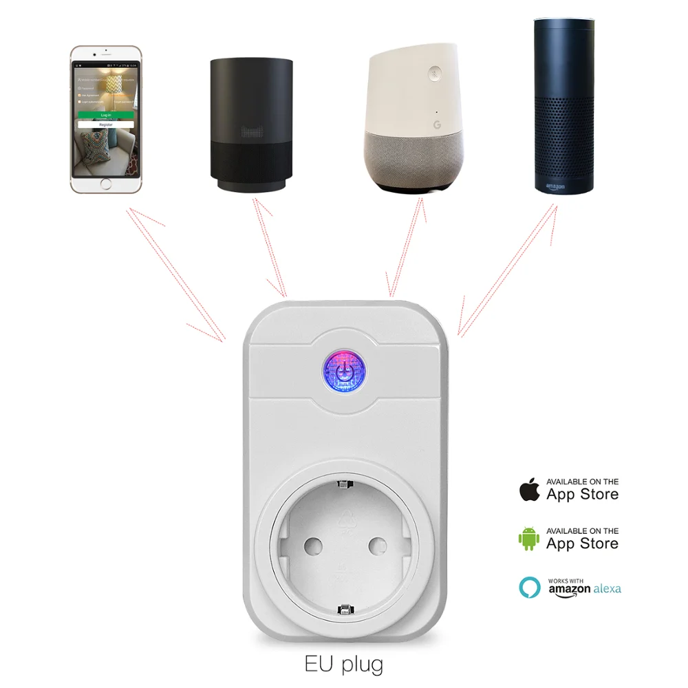 Умная розетка Wi-Fi Alexa Echo, переключатель синхронизации, розетка EU/AU/US/UK, умная розетка, поддержка Tuya Graffiti