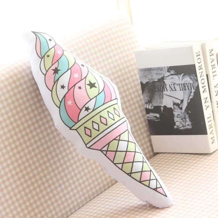 New 22*55cm Unicorn cat ice cream rainbow pillow colorful lovely room decoration comfort the sleeping baby girl cushion