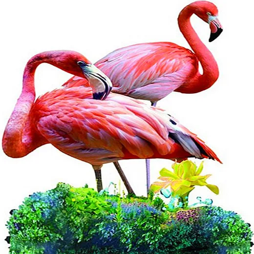 

5D DIY Diamond Painting Flamingo Cross Stitch Full Drill Round Diamond Embroidery Diamond Mosaic Pictures Home Decor Handmade