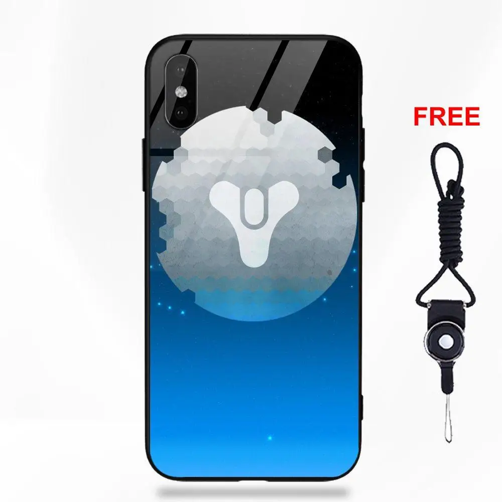 Популярная игра Destiny эмблемы для Apple iPhone 5 5C 5S SE 6 6S 7 8 Plus X XS Max XR Мягкий ТПУ оправа закаленное стекло Чехлы для мобильных телефонов - Цвет: as picture
