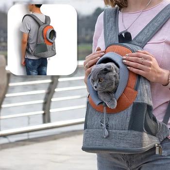 

Portable Dog Carrier Bag Breathable Mesh Handbag Double Shoulder Backpack Outdoor Travel Front Bags for Puppy Cats Pet Supplies