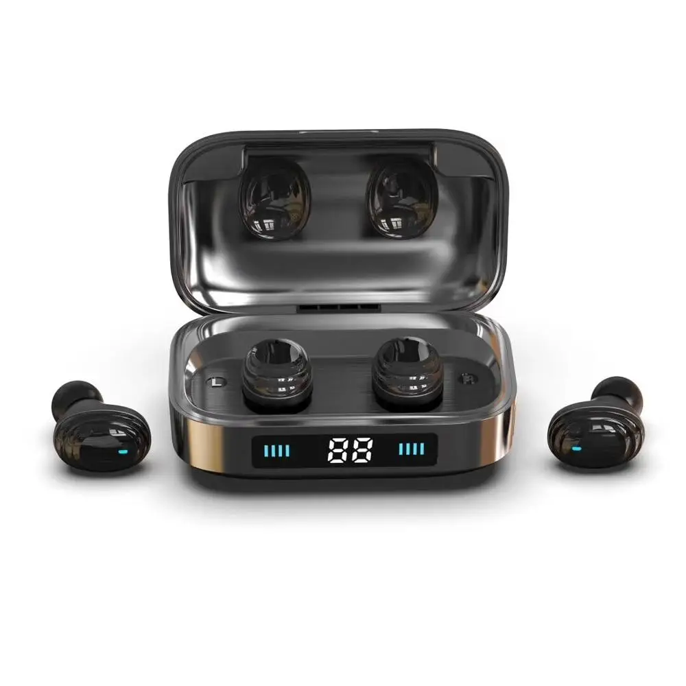 H01 bluetooth-гарнитура, светодиодный дисплей, 2000 мА/ч, мощная гарнитура 9D, стерео Музыкальная гарнитура, сенсорное управление, Bluetooth 5,0