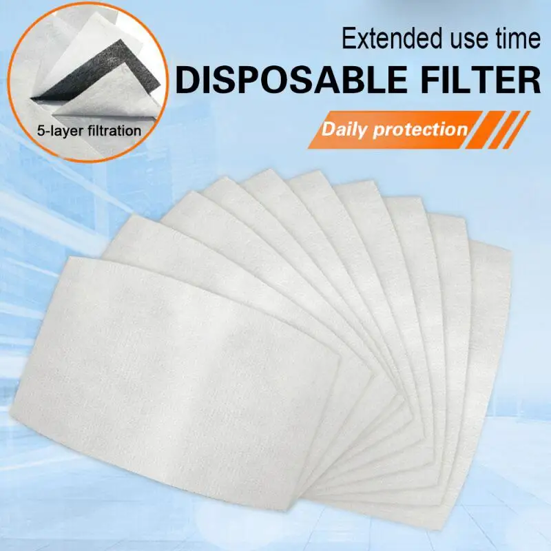 

10pcs Disposable Filter Pad for Face Mouth Mask Respirator PM2.5 Dust Mask filter for N95 KN95 KF94 ffp3 2 1 Protective Masks