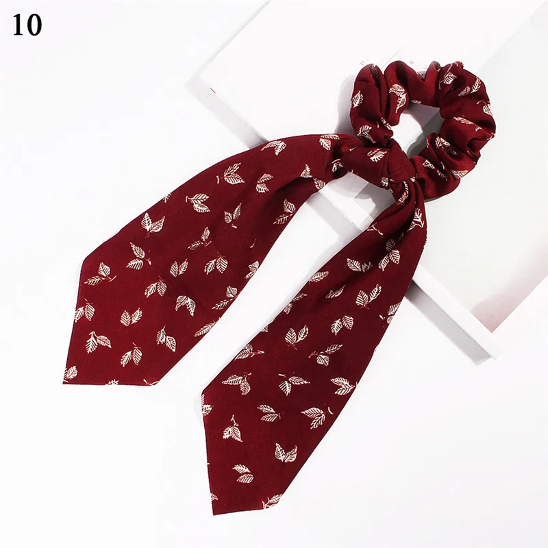 Floral 10 Новинка года! женские резинки для волос с леопардовым принтом, змеиным узором и цветочным узором, женский шарф для волос с эластичным бантом, лента для волос, аксессуары для волос для девочек - Цвет: Floral 10