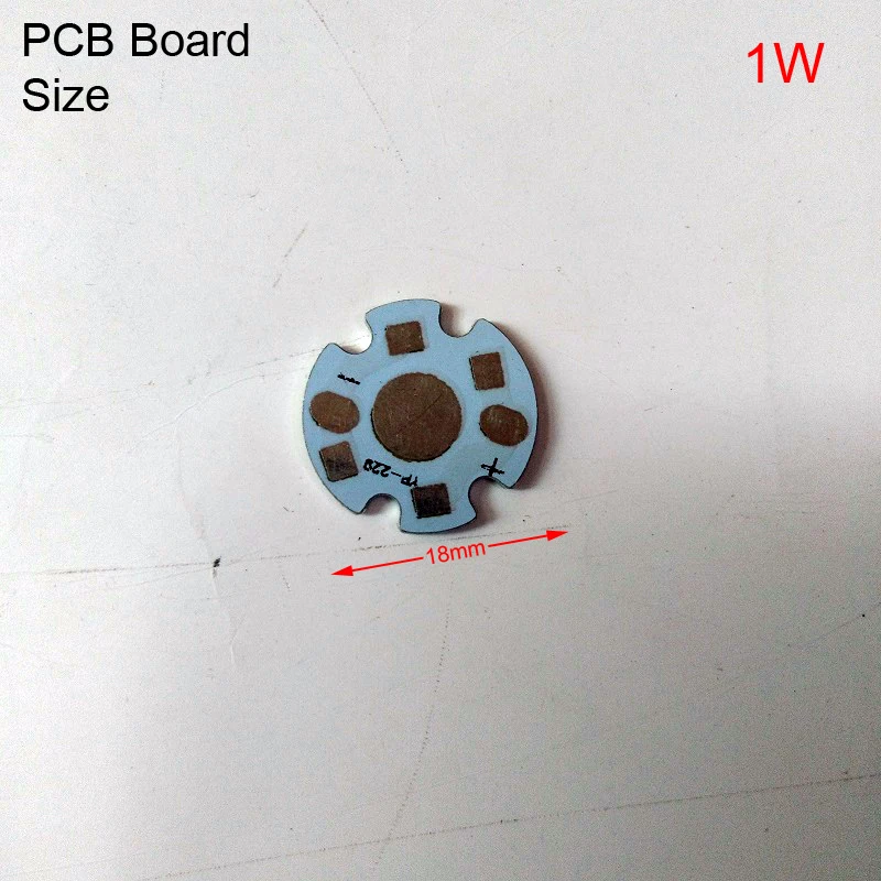 Алюминиевая пластина DIY, bulib лампа светодиодный PCB доска подложка база для Celiling свет теплоотвод панель 1 Вт/3 Вт/4 Вт/5 Вт/7 Вт/9 Вт/12 Вт - Испускаемый цвет: 1W 18mm