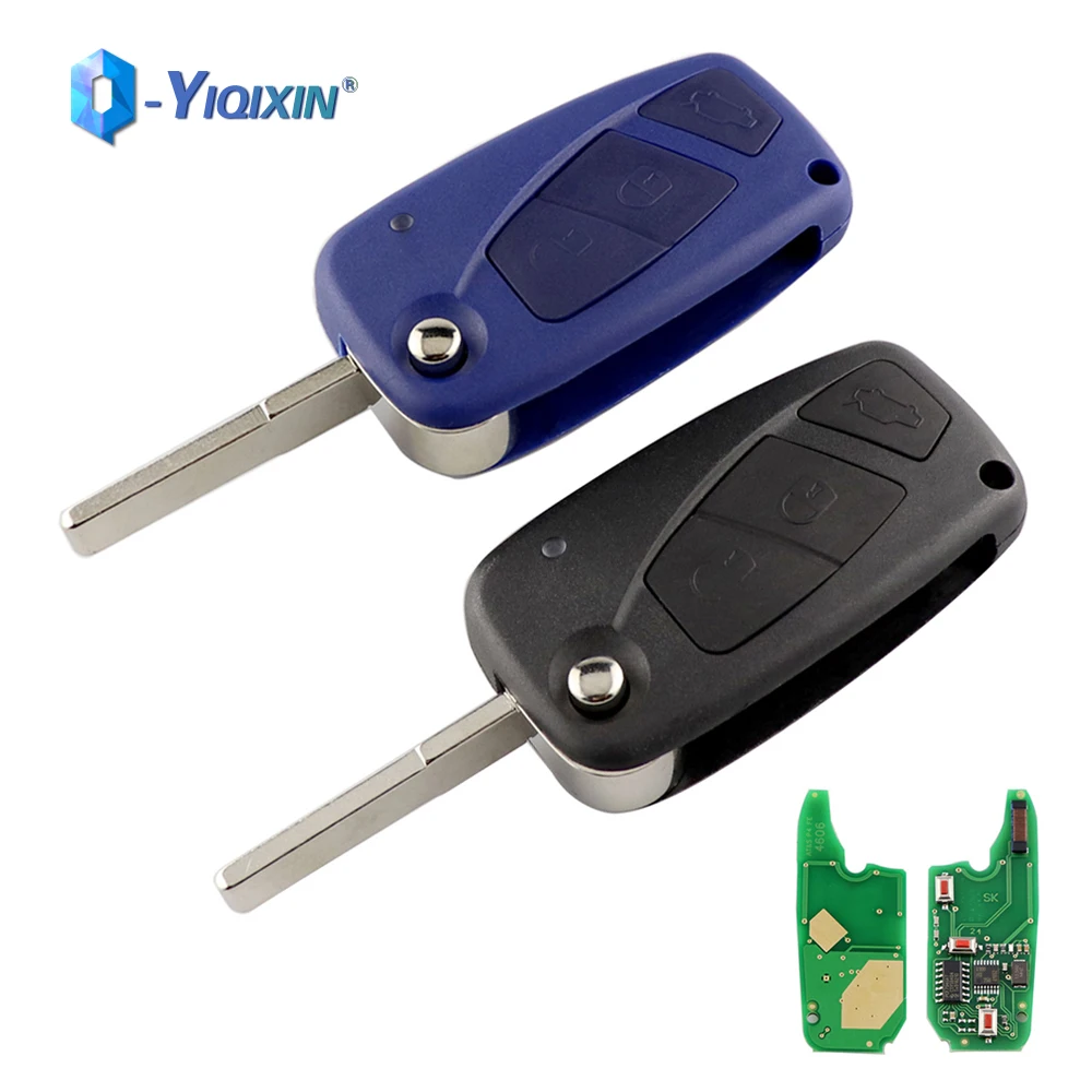 YIQIXIN 433Mhz ID46 PCF7946 Chip Smart Folding Fob For Fiat Punto Stilo Ducato Bravo 500 Panda Idea Fiorino 3 Button Control Key