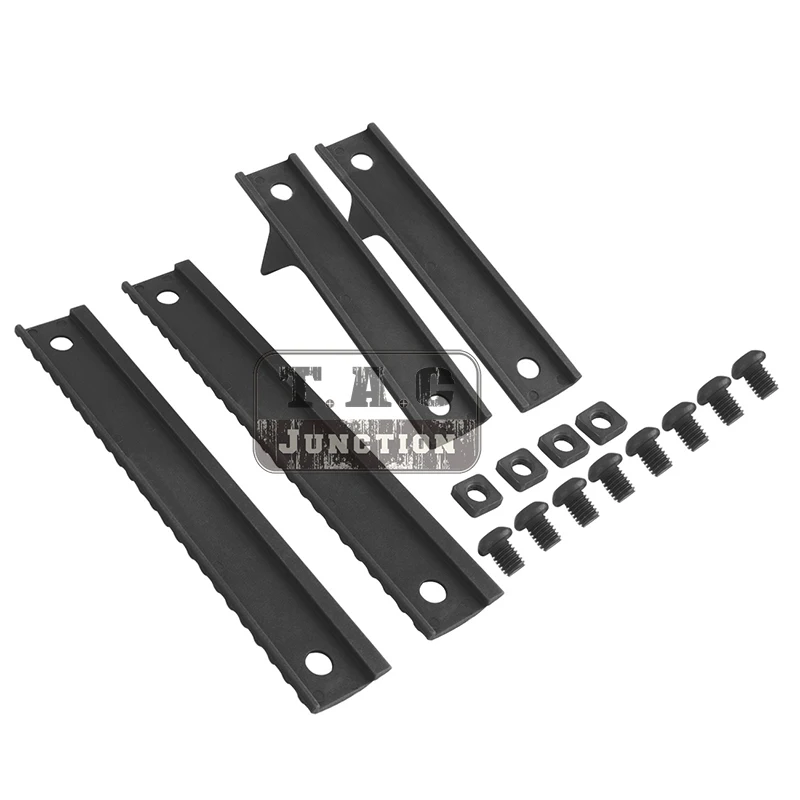 KAC стиль Handguard блок набор 5," Длинные рельсы панель Крышка Ручка Комплект w/ручной стоп Foregrip для KAC URXIII и URX3.1 Handguard текстурированная