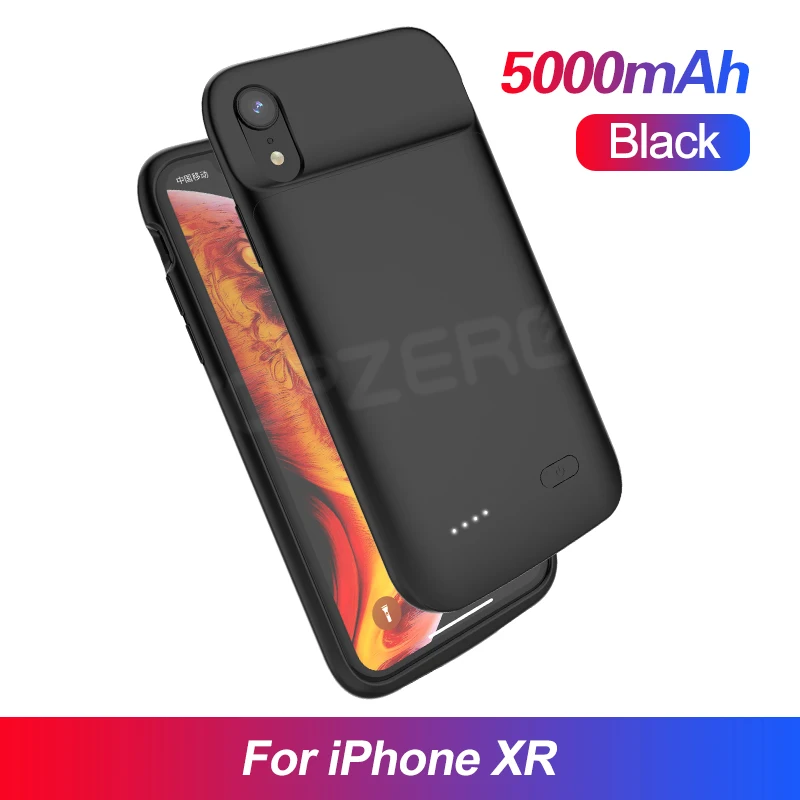 5000mAh for XR Чехол для телефона с зарядным устройством для iPhone X XS Max 11 Pro, ультра тонкий 5000 мА/ч чехол для зарядки аккумулятора, внешний аккумулятор для iPhone 6, 7, 8 Plus - Цвет: 5000mAh for XR