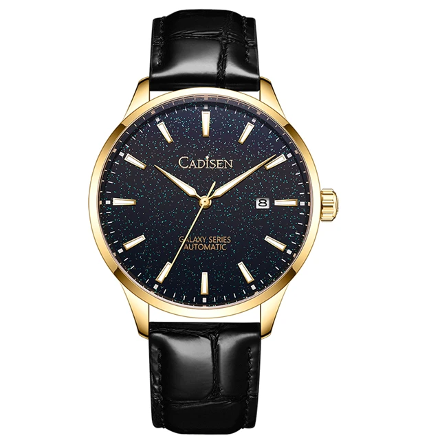 CADISEN New Pilot Series Men's Watch Luxury Sapphire Glass 100M Waterproof Automatic Watch Stainless Steel Mechanical Wristwatch 
