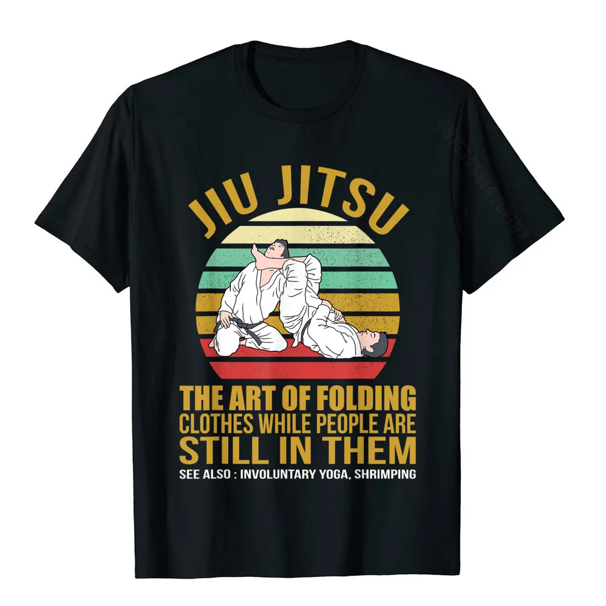 Geek Tees Retro O Neck Casual Short Sleeve 100% Cotton Mens T-shirts Print Tops Tees Wholesale Jiu Jitsu Shirts Art of Fo ding C othes BJJ MMA Jujitsu T-Shirt__22 black