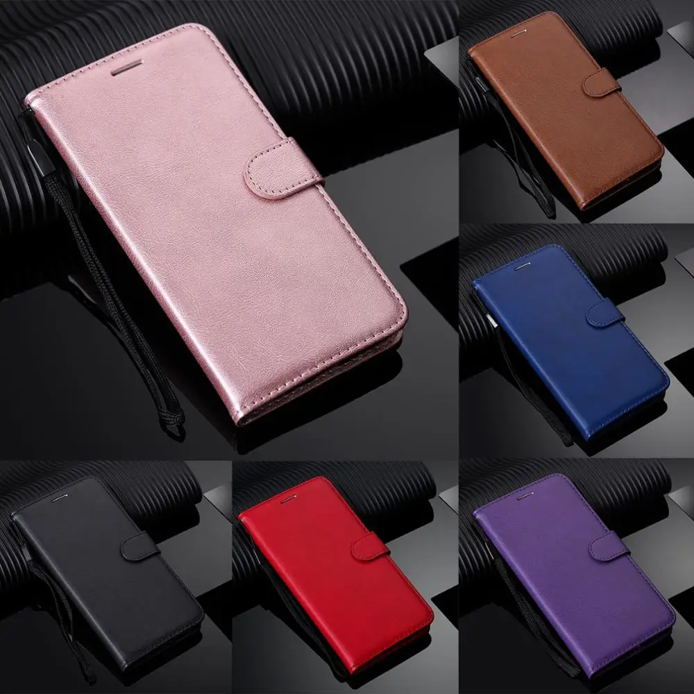 Кожаный чехол книжка с ремешком для Samsung Galaxy S10 9 8 Plus S7 6 Edge J3 J5 J7 J4 J6 A70 50 A7