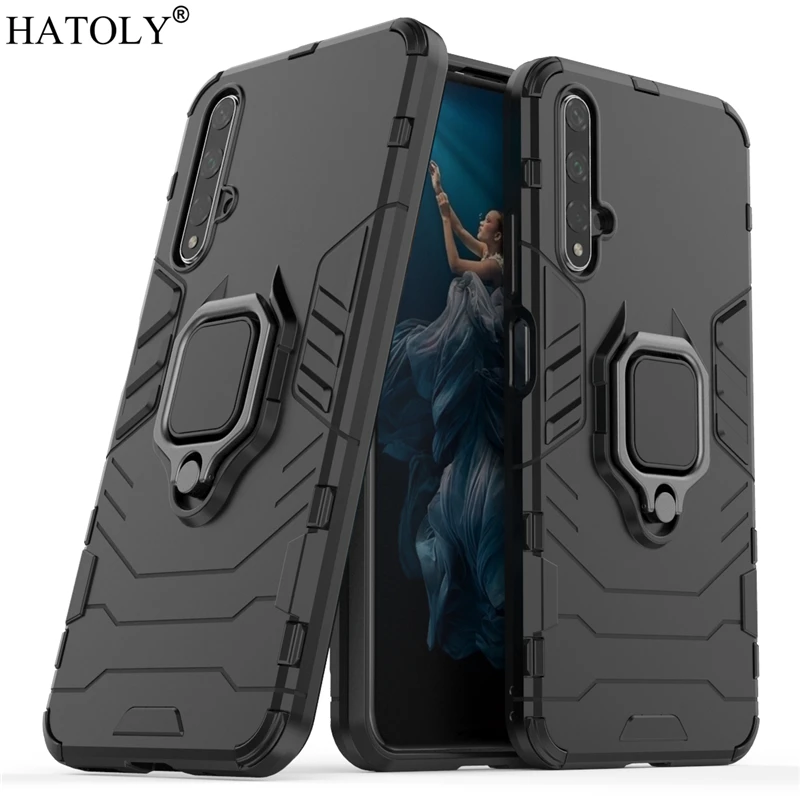 Per Huawei Nova 5T Custodia Cover Per Huawei Nova 5T Custodia Per Telefono Con Anello Per Dito Custodia Rigida Per Pc Tpu Shell Bumper Armor Per Huawe