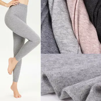 

Women's Men Spring Autumn Cashmere Wool Thermal Underwear Thin Knitted Leggings Solid Color High Waist Fashion Hot