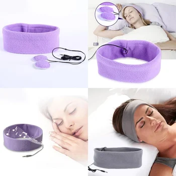 

Music hypnotic sleep headband soundproof anti-snoring sleep headphones removable and washable PVC music towel ears