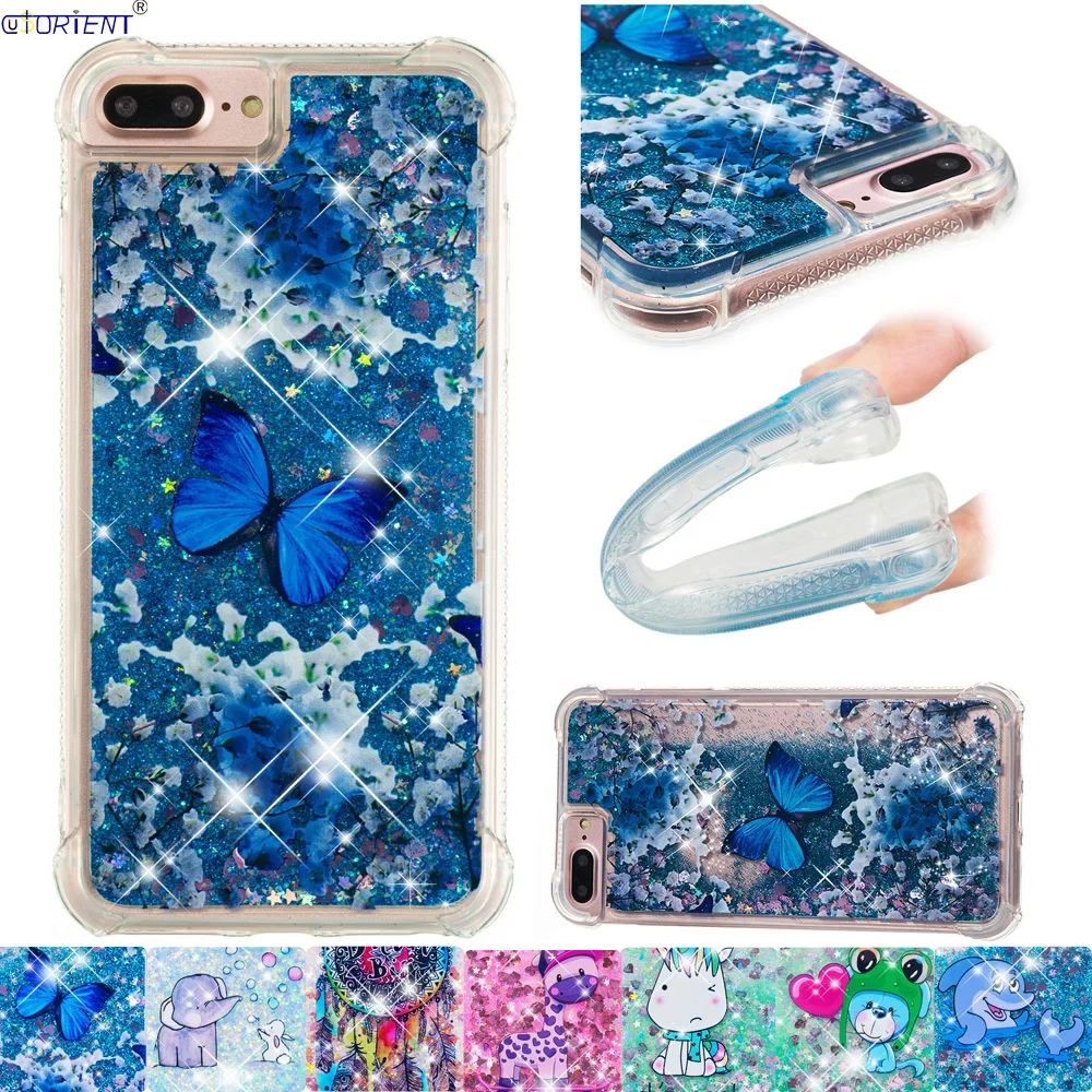 For Apple IPhone 7 Plus IPhone7 Cute Glitter Dynamic Liquid Back Case 