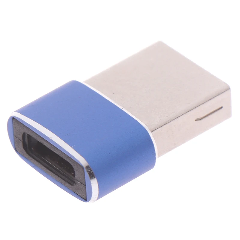 Blue Адаптер-переходник OTG с разъемом «Папа-папа» и «Папа-USB» типа C для зарядного устройства и передачи данных с разъемом usb OTG - Цвет: Blue