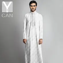 Aliexpress - Y-CAN Muslim Fashion Men’s Jubba Thobe Texture Robe Long Sleeve Saudi Arab Lace Pakistan Free Kaftan Islamic Clothing Y201021