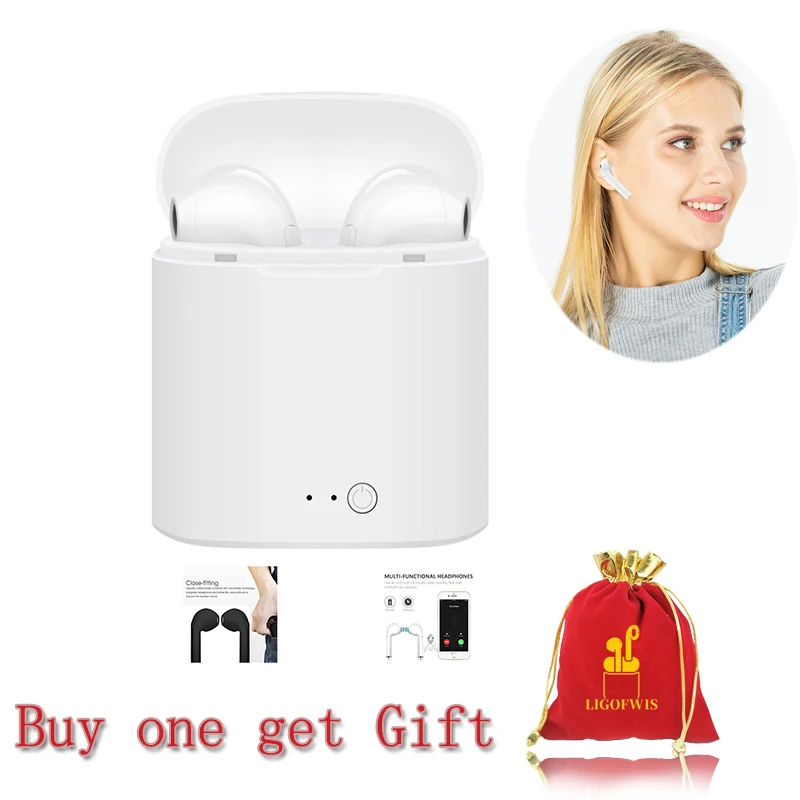 

I7 I7s TWS Mini Bluetooth Earbuds 4.2 Wireless Earphone with Charger Box Car Headset with Mic for IPhone Mobile Phone