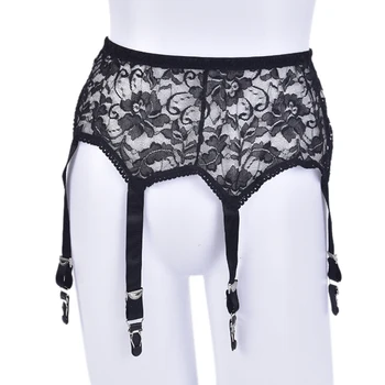 

Sexy Lingerie Garters Women Polyester Lace Floral Print Garter Belt Sexy Suspenders Black White Red Wedding Accessories