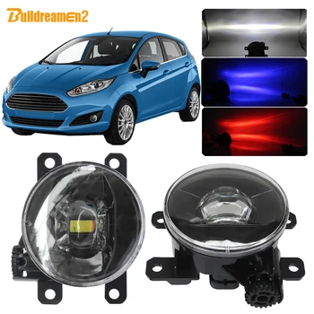 

Buildreamen2 For Ford Fiesta 2001-2015 Car Styling LED Fog Light Devil Eye DRL Daytime Running Light 4000LM 12V 2 Pieces