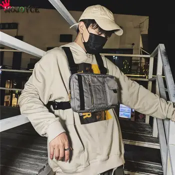 

Adjustable Tactical Vest Streetwear Bags Chest Shoulder Bag Outdoor Nylon Unisex Hip Hop Functional Rig Waist Streetwear Packs