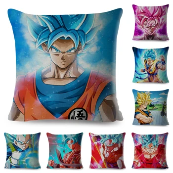 

Super Dragon Ball Z Pillowcase Cushion Cover for Sofa Home Linen 45*45 cm Decor Japan Anime Cartoon Son Goku Vegeta Pillow Case