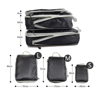

3PCS Waterproof Organizer Foldable Clothes Finishing Storage Bag