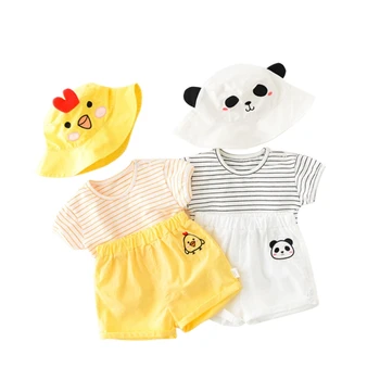 

Girl Boy Summer Clothes+Hat Sleeveless Body SuitsNewborn Baby Girl Boy Clothes Cotton&linen Bodysuit Outfits Set7