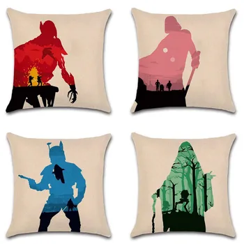 

Wars cartoon printed star shadow beige Cushion Cover decorative Home sofa car chair seat friend room office kids gift pillowcase