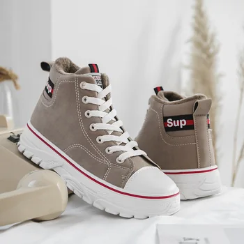 

2019 autumn and winter new thick bottom Martin boots, high-density casual skate shoes, warm-up, thick snow boots, women's shoes