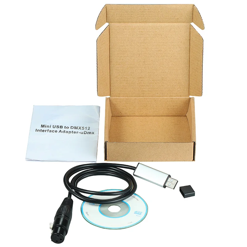 USB к DMX интерфейсный адаптер светодиодный DMX512 компьютерный ПК контроллер