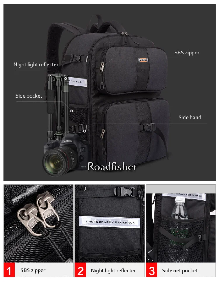 Professional dslr Camera Backpack Canon Nikon Bag SP-SY09-19